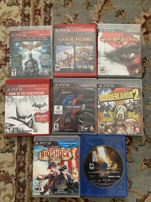 PS3 Video Game Bundle Lot - 8 Games - Last of Us, Borderlands 2