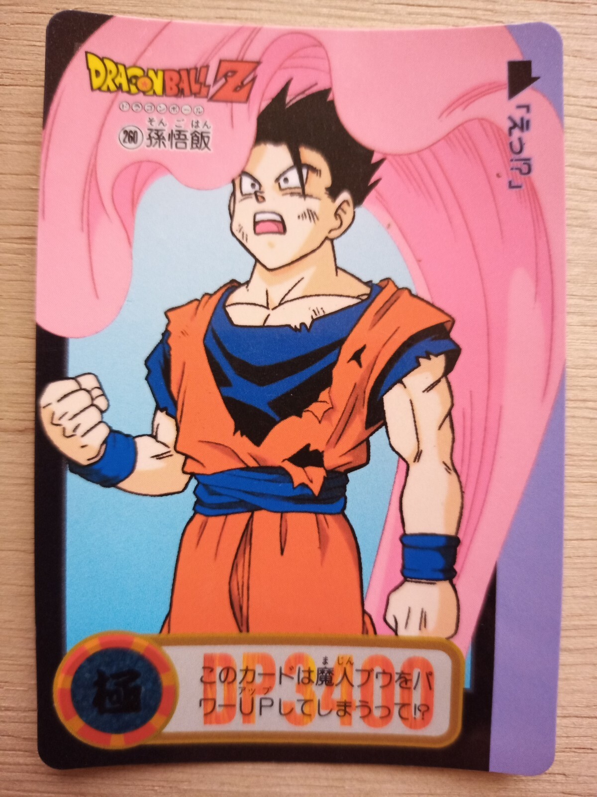 Dragon Ball Z Son Gohan Card No.260 BANDAI 1995 MADE IN