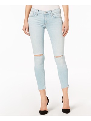 

Женские голубые рваные джинсы скинни HUDSON Размер, Light blue, WA407DCJ