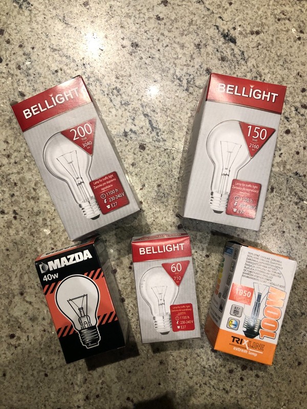 Ampoule Ã  Incandescence Ã  Filament, 40, 60, 100, 150, 200 Watts