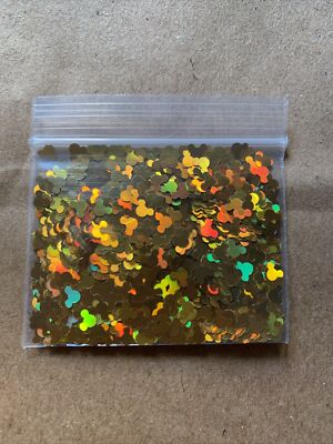 Mickey Mouse Holo Solvent Resistant Glitters-Black- 1 Tsp