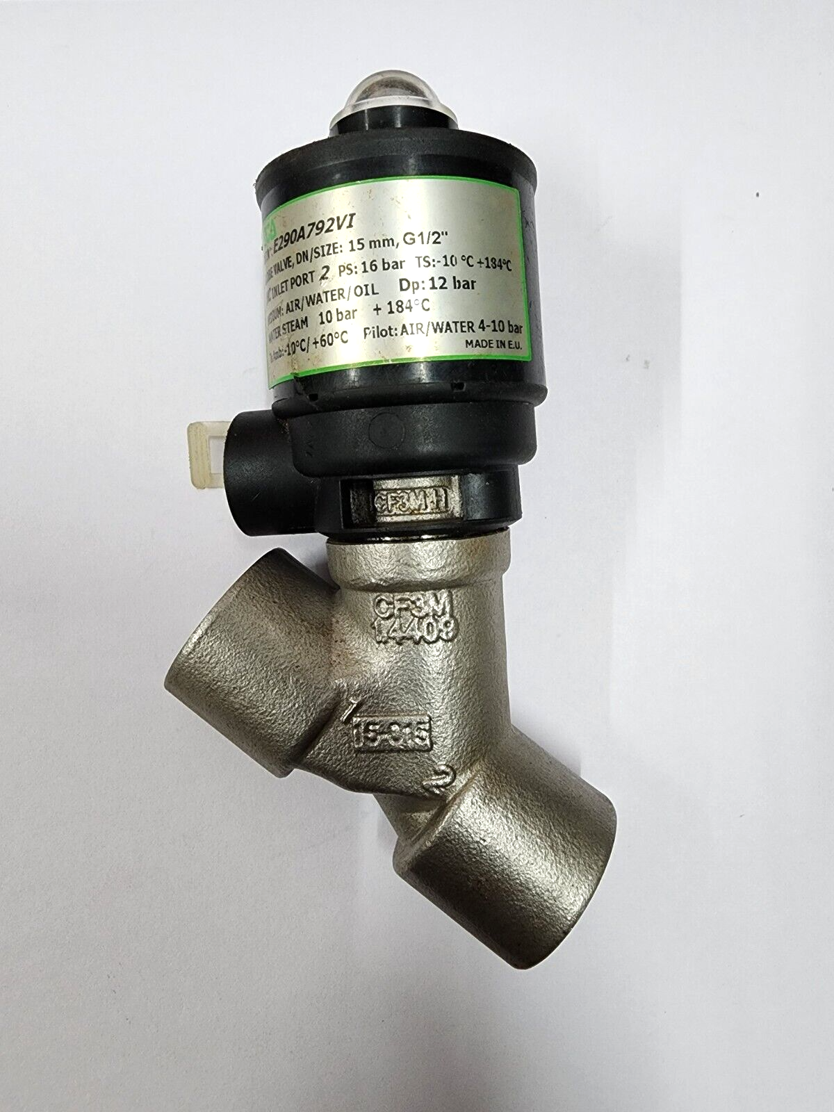 E290A792VI Pressure Operated Angle Seat Valve NEW OPEN ASCO