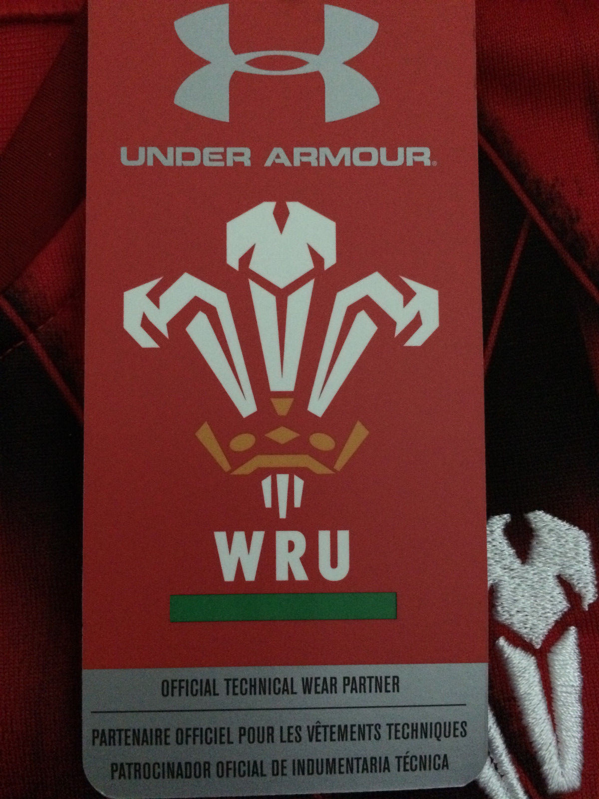 UNDER ARMOUR Wales WRU Welsh Rugby Union Jersey Mens Small Red Black NWT $88.00