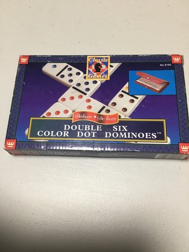Classic Games Deluxe Double Six Color Dot Dominoes (1996) | eBay
