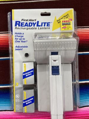 Vtg First Alert Ready Lite Rechargeable Swivel Head Flashlight Lantern RL102WB
