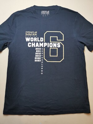 CASTORE x RED BULL RACING F1 Mens UK L Team Issue Championship Win T-Shirt 2023
