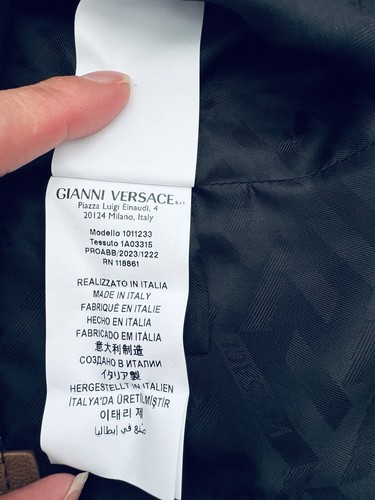 Pre-owned Versace Logo Print Cut Out Monogram Mini Dress Leather Trims It 40 Us 4 $3050 In Brown Tan