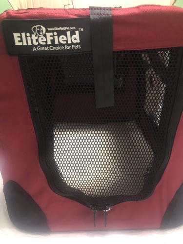 EliteField 3 Door Folding Soft Dog Crate Indoor Outdoor Pet Home 20Lx14Wx14H
