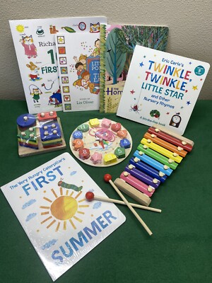 NEW Dolly Parton Imagination Library Picture Books & Wood Learning Toys LOT READ