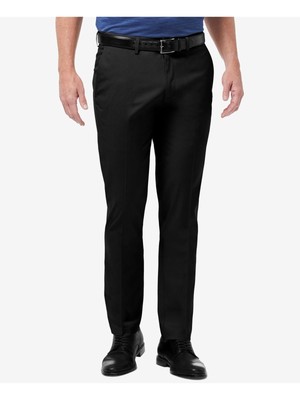 

HAGGAR Мужские черные эластичные брюки узкого кроя 36 х 30, Черный, HC10890