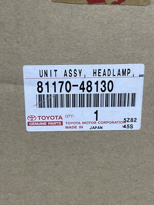 81170-48130 Toyota Unit assy, headlamp, lh 8117048130, New Genuine OEM Part