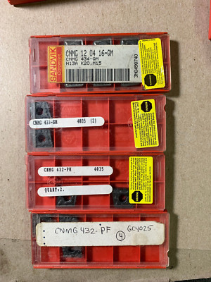 Sandvik CNMG Inserts Lot of 13 432-PF GC4025, 432-PM 4035, 433-SM 4035, 434-QM