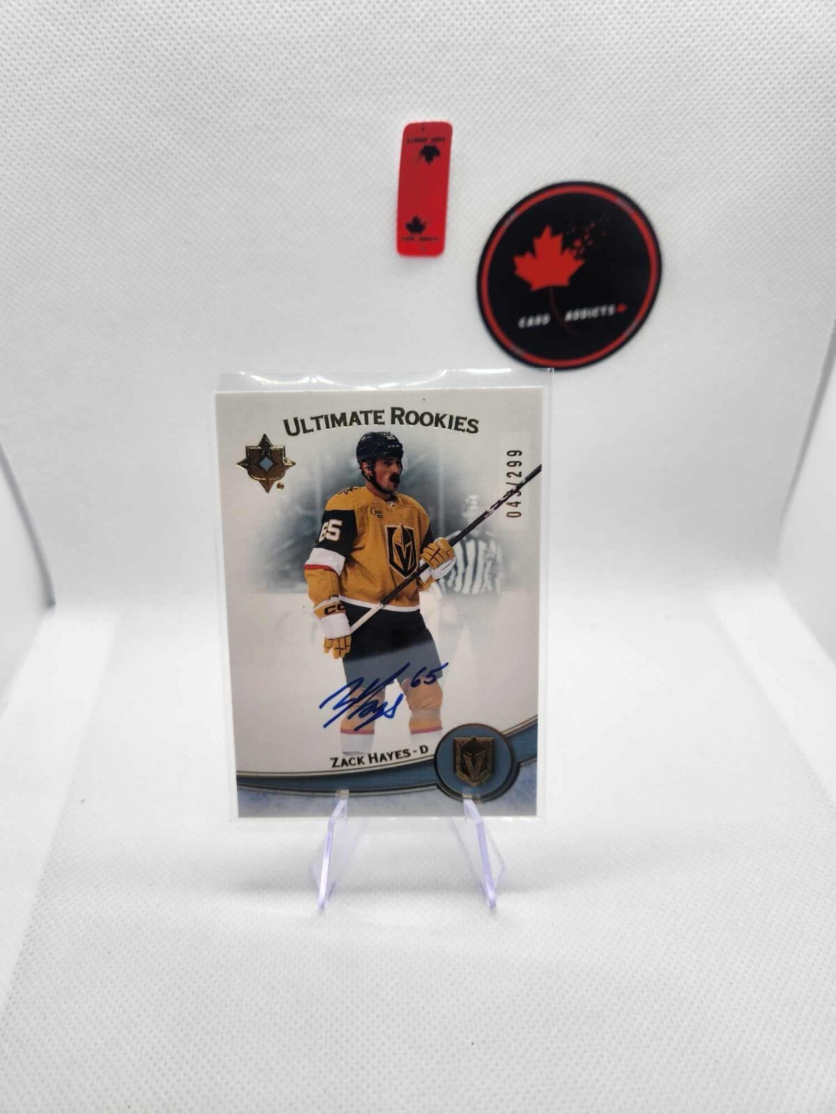 Zack Hayes 2022-23 UD Ultimate Collection #145 Rookies Auto /299 Golden Knights