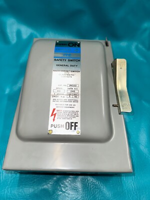 Gould ITE JN322 60 Amp 240V 1 Phase Vacu-Break Switch With Clampmatic Contacts