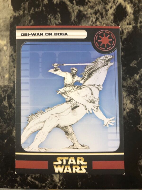 Very Rare Star Wars Miniatures Obi-Wan on Boga Card 