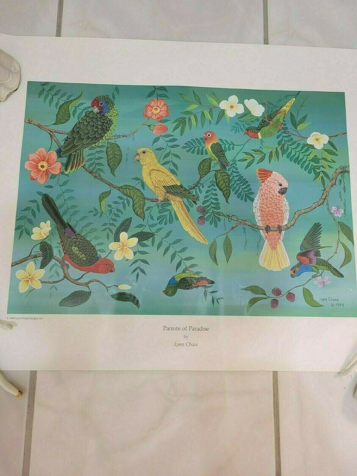 未使用リンチェイス　パロッツオブパラダイス　プレートセット　鳥　オウム　スープ皿 リンチェイス パロッツオブパラダイス プレートセット 鳥 オウム