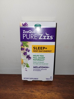 ZzzQuil Pure Zzzs Sleep & Next Day Energy Melatonin + B Vitamins Exp 10/23