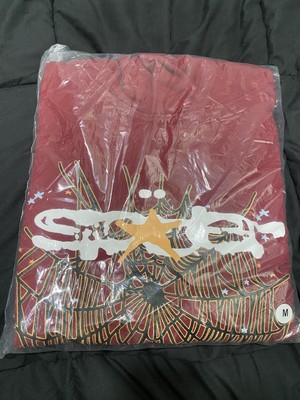 Sp5der Hoodie  Burgundy  100% Authentic Brand New