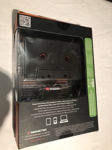 Monster iCarPlay 800 Cassette Tape Adapter for Car for iPod, iPhone, Android