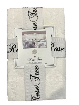 Rose Tree Euro Pillow Sham Cream Jillian One in Pkg 26x26 New in Package