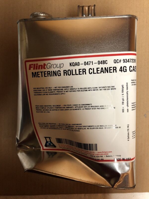 FlintGroup Metering Roller Cleaner 4G Case 1 Gallon New