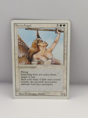 Serra Angel Revised White MAGIC THE GATHERING MTG CARD played, see pics