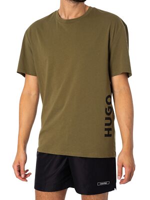 

Мужская пляжная футболка свободного покроя HUGO, зеленая, Зеленый, 50493727-10250129-345