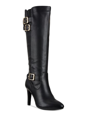 

Женские классические ботинки на молнии RIALTO с черными пряжками и острым носком на шпильке 6,5, Черный, CAHOON R7836