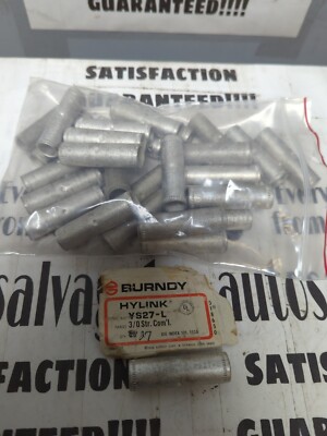 BURNDY,N100 1/0 STR YS25-L,CRIMP/SLICE CONNECTOR LOT OF 27 NOS
