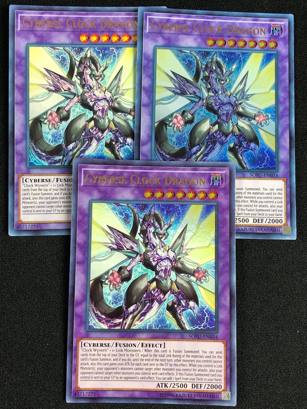 YUGIOH CYBERSE CLOCK DRAGON SOFU-EN034 X3 ULTRA NM