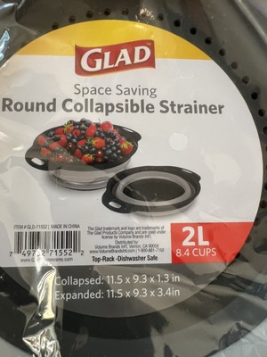 NWT Glad Collapsible Colander Strainer - 2 Liters