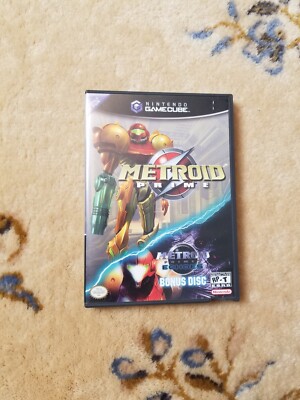 Metroid Prime + Metroid Prime: Echoes Bonus Disc Nintendo GameCube CIB 2 Discs