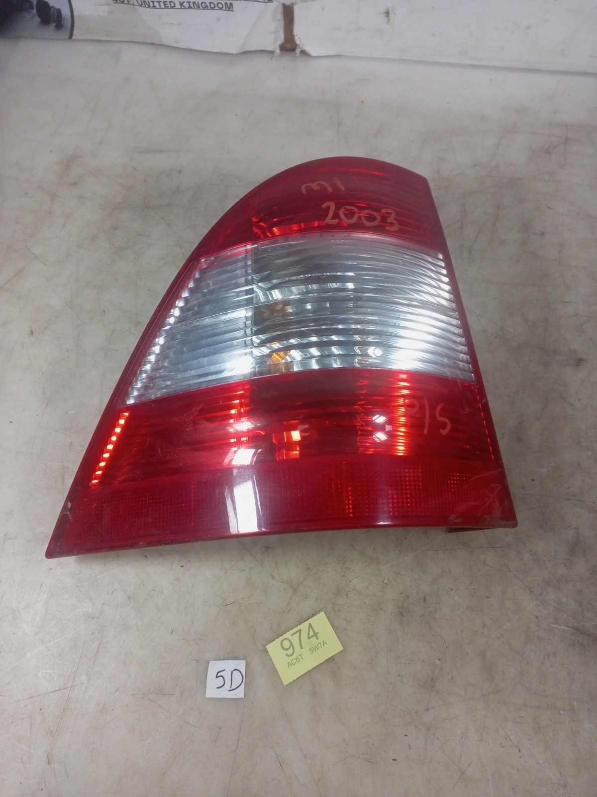 MERCEDES ML PASSENGER SIDE REAR LIGHT #5D-974