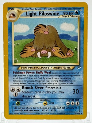 Pokémon TCG Light Piloswine Neo Destiny 26/105 Unlimited Rare