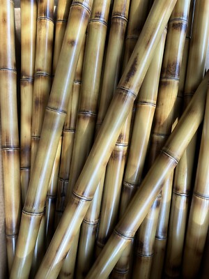 Flame Cured bamboo poles 1  Diameter Indoor Outdoor Materials 1 ft to 8 ft