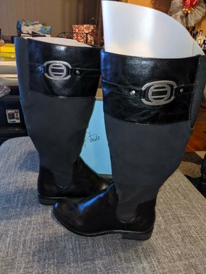 Life Stride Ravish WS Knee High Riding Boots Size 6.5 Black Athen Wide Calf 
