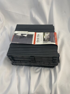 Easy Tile Cosmo Deck Tile 12 inch x 12 inch Mosaic Slate, 10 Pack
