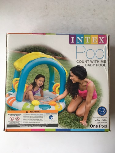 Intex Inflatable Count With Me Shaded Baby Pool