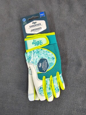 Digz Women's High Performance Gardener Gloves ~ Sz Medium Touchscreen Compatible