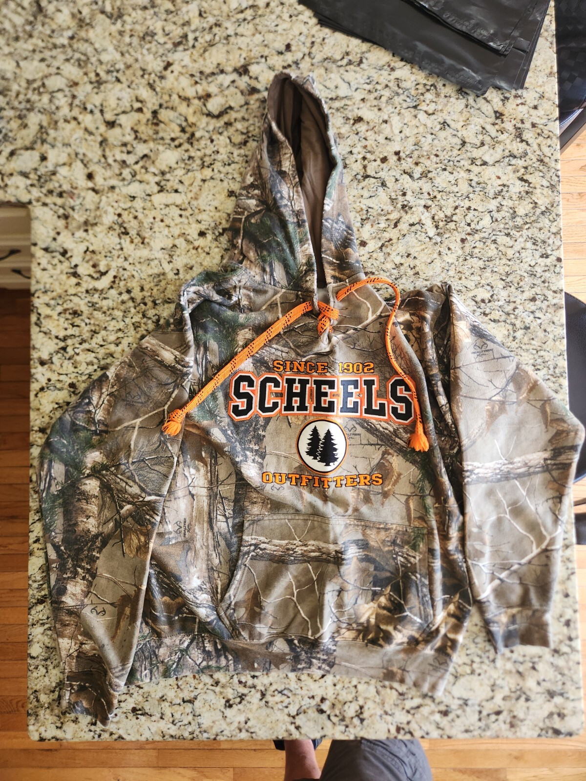 Scheels orange/camo heavy duty hoodie XL | eBay