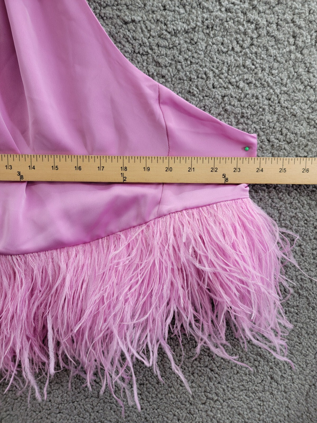 Ramy Brook Faux Feather Trim Halter Top Women's S Pink Rose Tie Hook & Eye Back - Picture 5 of 15