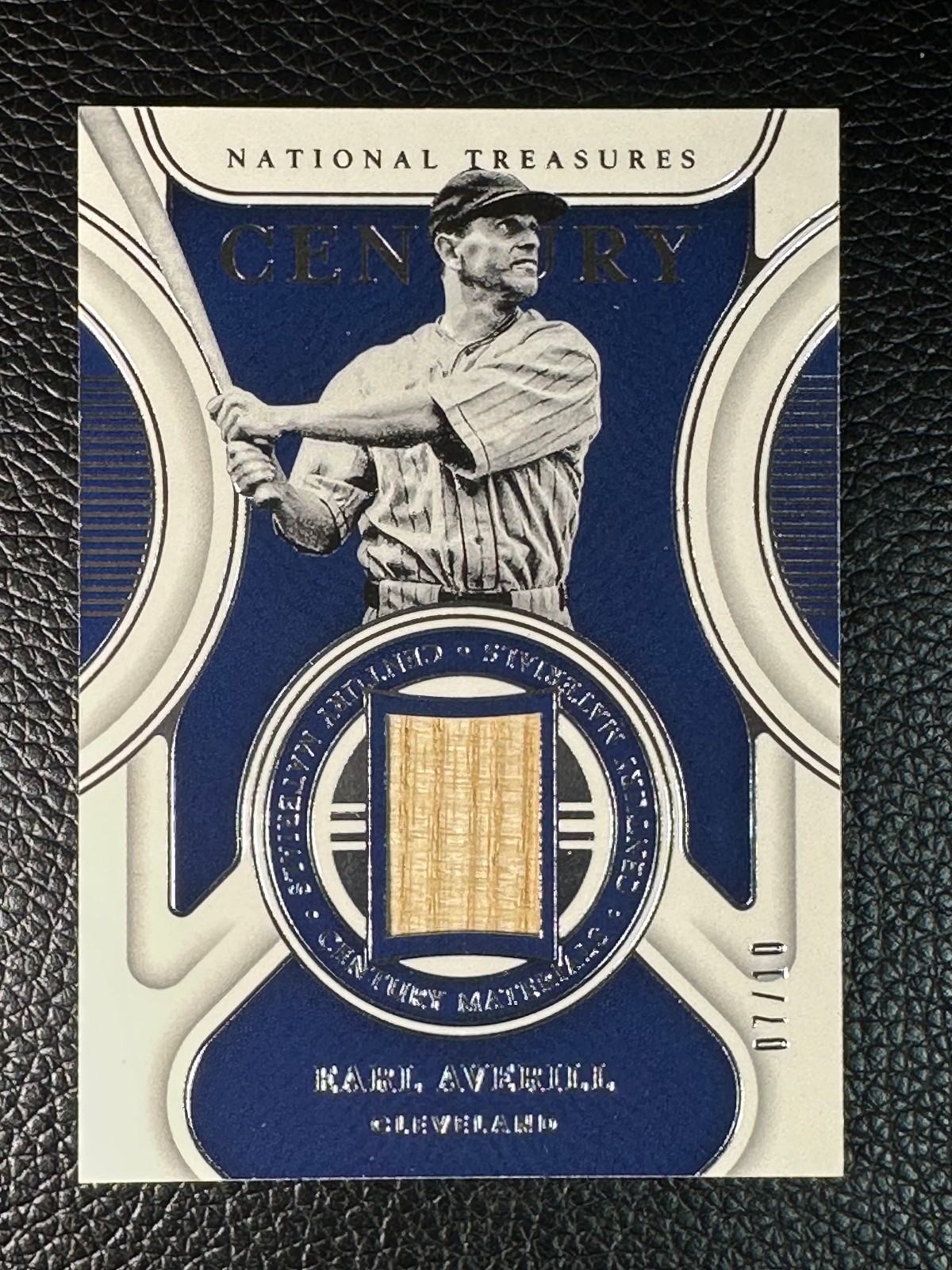 2022 National Treasures Earl Averill Century Materials 7/10 Game Used Bat
