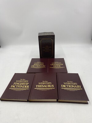 Vintage The New Websters Deluxe Desk Reference Library (Set of 5 Hardcover) 1987