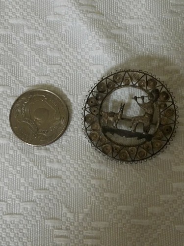 Fine Peruvian 925 Silver Filagree Man Llama