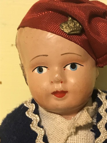 Antique Vintage Cloth Greek Kilt Boy Doll 8.5” Greece