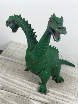 1980's Vtg Two-Headed Imperial Rubber Dragon Toy