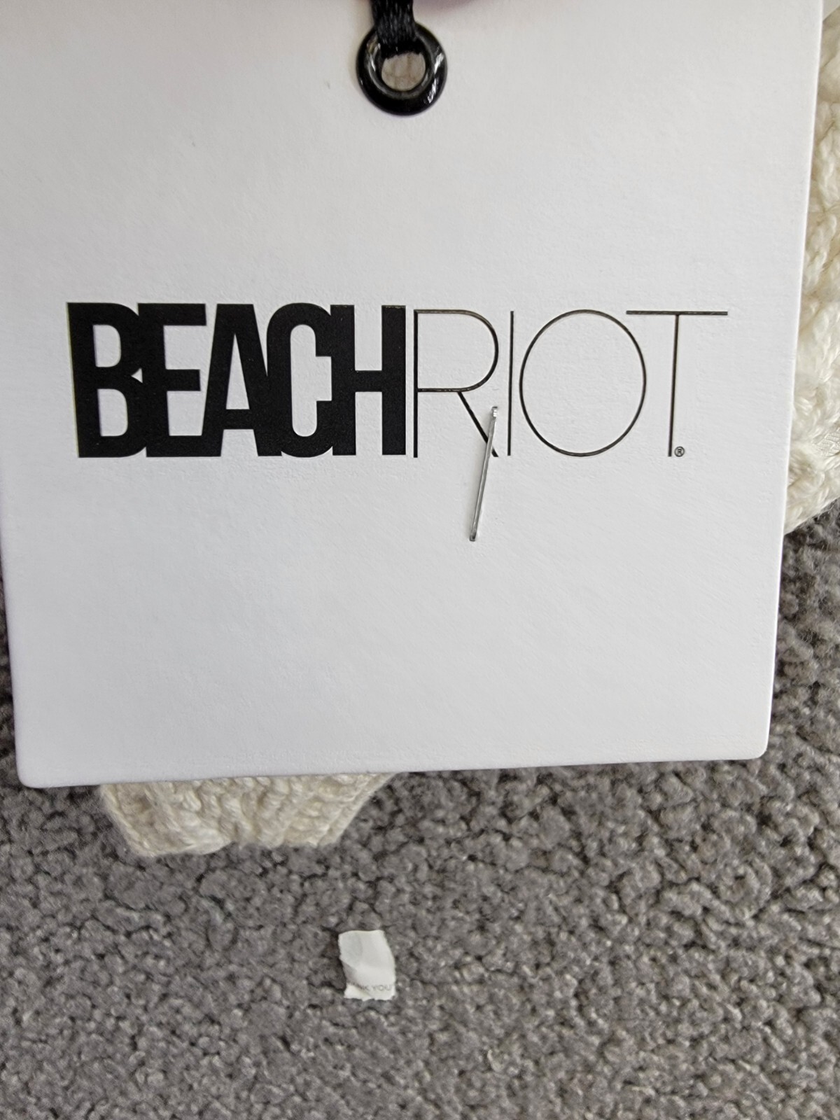 Beach Riot Kaylin Crocheted Bikini Bottoms Women's M White Elastic Waist Pull On - Picture 16 of 17