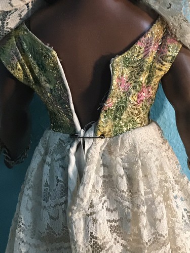 1966 P.M. SALES INC JOINTED ARMS/LEGS 19” AFRICAN AMERICAN DOLL VINTAGE DRESS