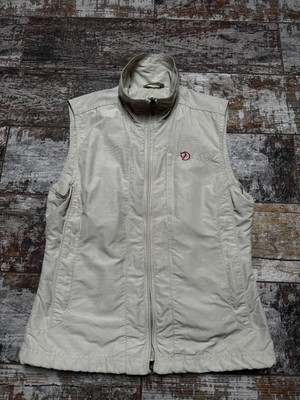 Vintage! Fjallraven Women's Cotton Zip Beige Waistcoast Size XS