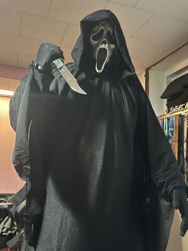 Ghostface Scream Deluxe Aged Mask Sparkle Hood! Fun World In Ghostface Scream Deluxe Aged Mask Sparkle Hood! Fun World In